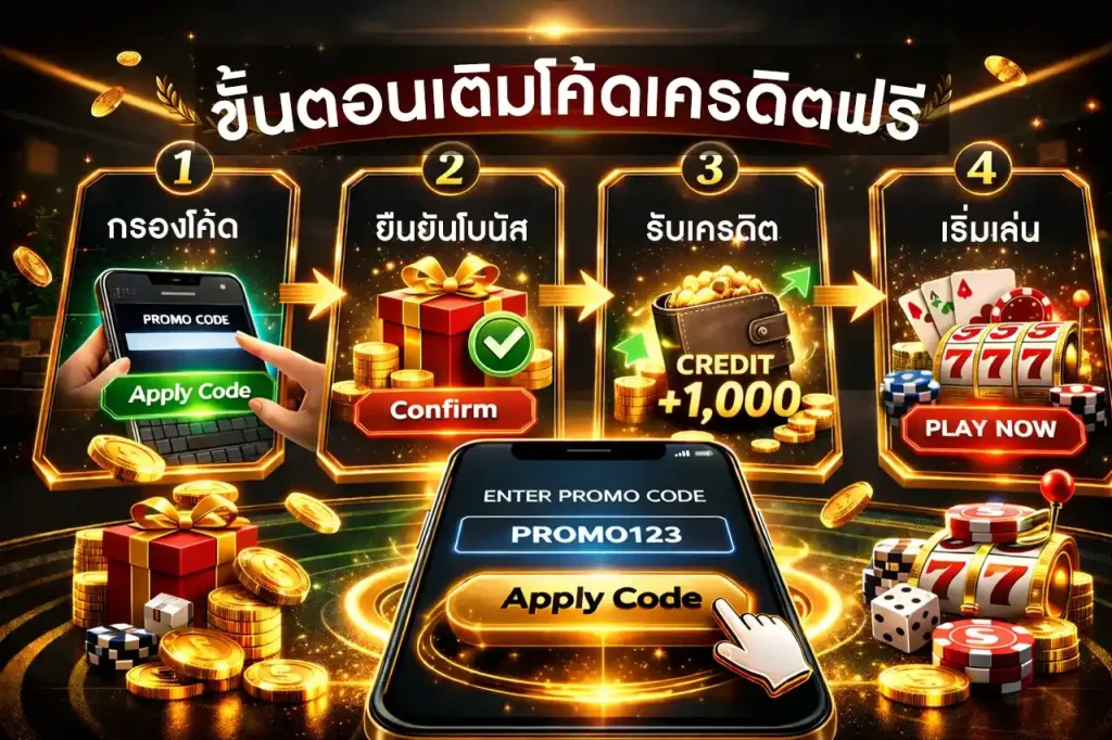 แนะนำขั้นตอนการเติมโค้ดเครดิตฟรีล่าสุด