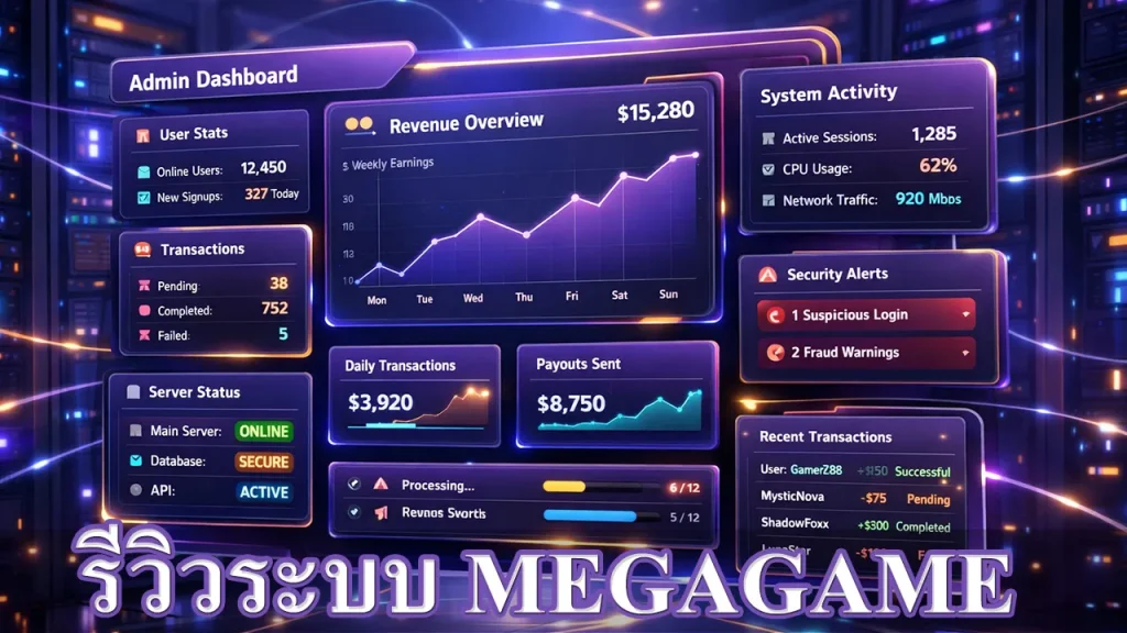 รีวิว Megagame ระบบและแพลตฟอร์ม