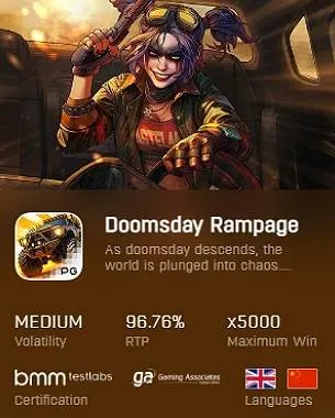 เกมสล็อต Doomsday Rampage จาก PG แนวผันผวนระดับกลาง