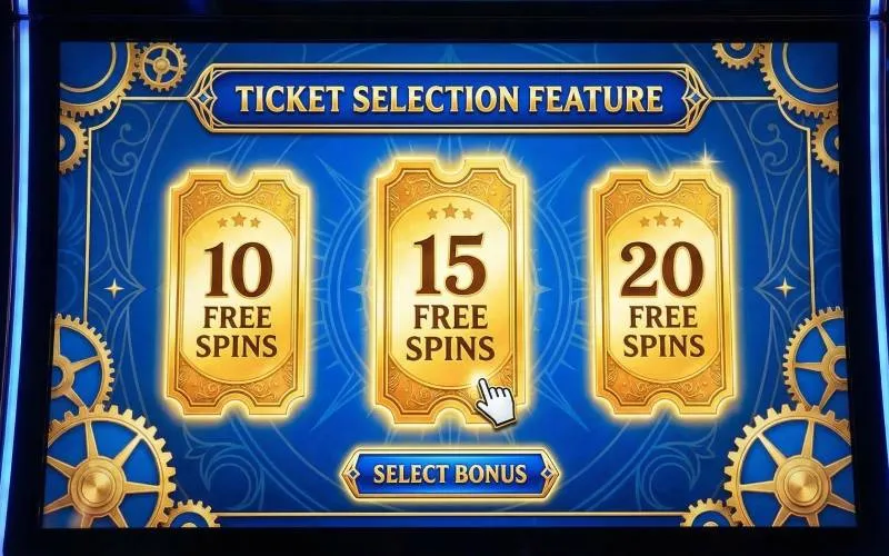 โบนัสฟรีสปินแบบเลือกจำนวนครั้งจากตั๋ว