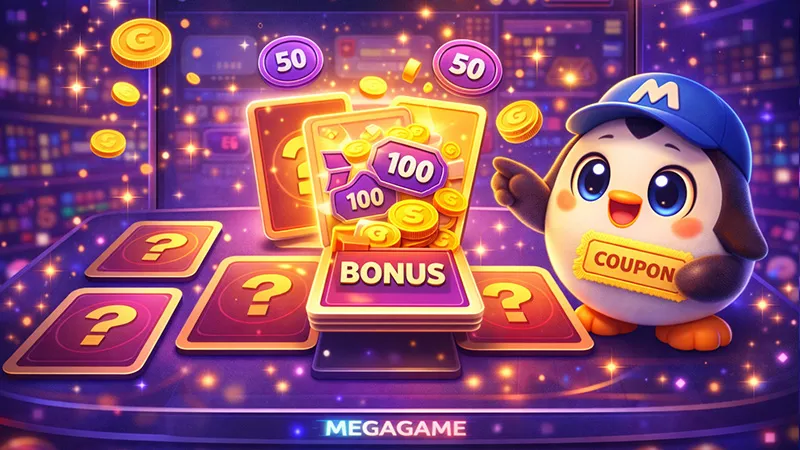 กิจกรรมสุ่มเปิดไพ่ Megagame รับเครดิตฟรีจากการสุ่มรางวัล