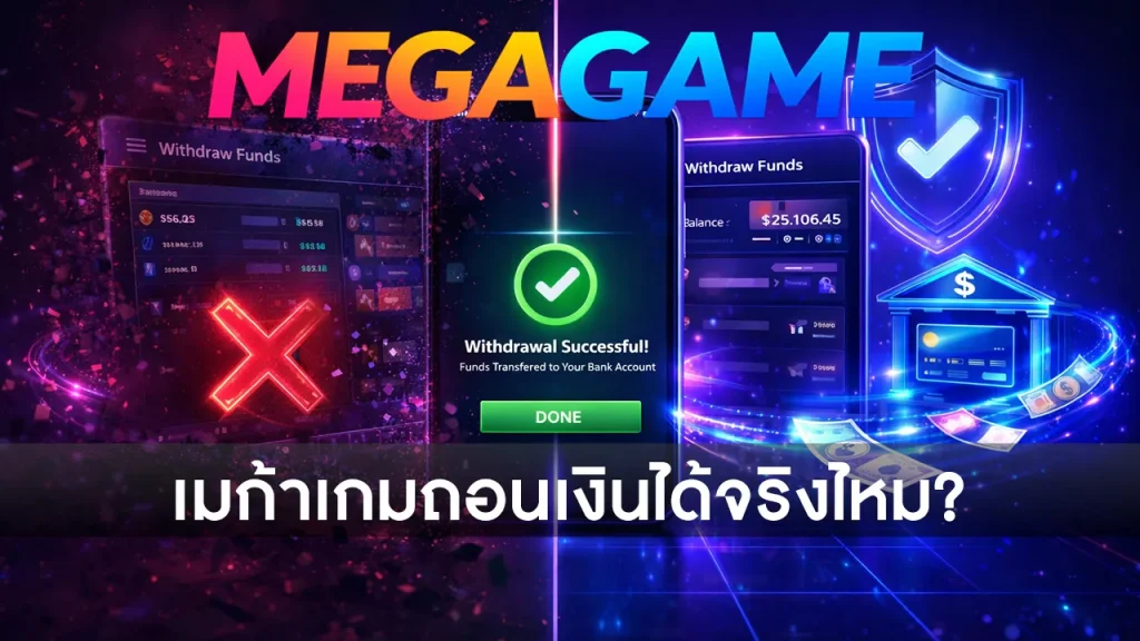 เมก้าเกม ถอนเงินได้จริงไหม?