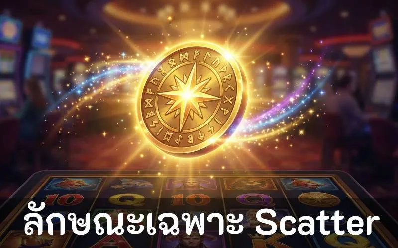 ตัวอย่างลักษณะการปรากฏของสัญลักษณ์ Scatter ที่สามารถออกได้ทุกตำแหน่งบนวงล้อ