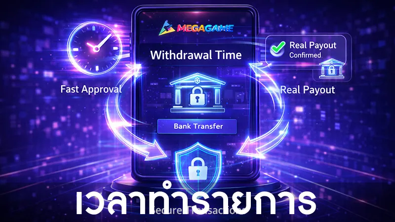 ระยะเวลาในการดำเนินการถอนเงินของระบบ Megagame